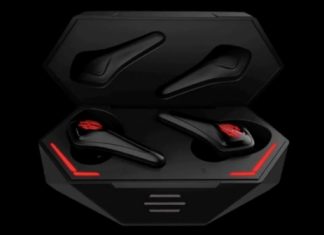 Живые фото стильных геймерских наушников Nubia Red Magic TWS