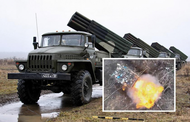 DJI Mavic уничтожил российскую реактивную систему залпового огня БМ-21 «Град
