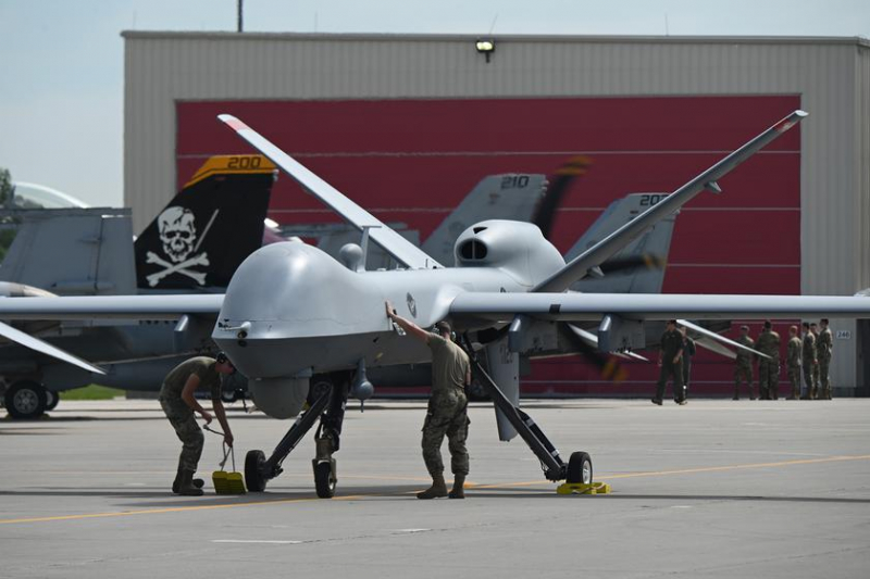 MQ-9 Reaper передал координаты целей истребителям F/A-18 Hornet и штурмовикам AV-8B Harrier с другого конца света