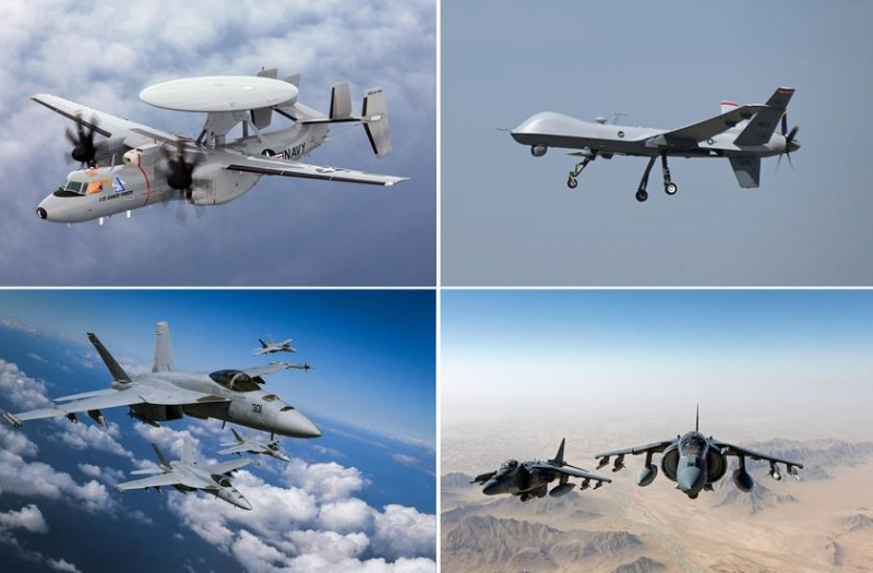 MQ-9 Reaper передал координаты целей истребителям F/A-18 Hornet и штурмовикам AV-8B Harrier с другого конца света