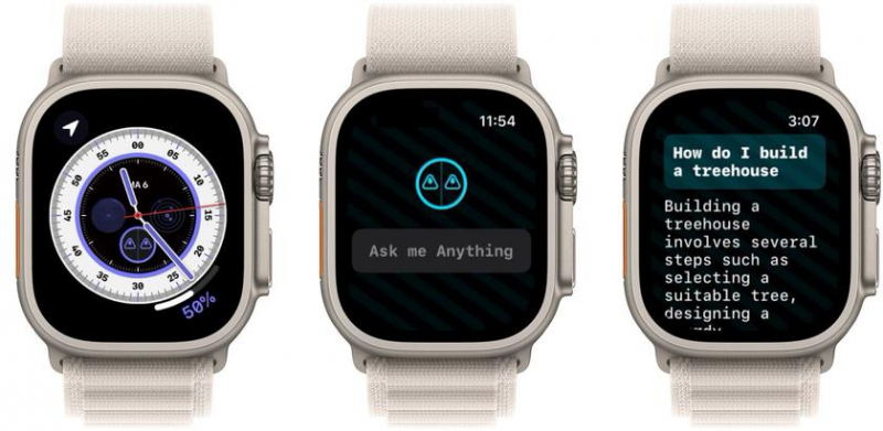 Приложение Petey позволяет использовать чат-бота ChatGPT на Apple Watch