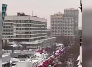 В Москве загорелся офис пропагандистского телеканала: детали и видео