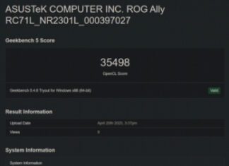 Asus ROG Ally посещает Geekbench, процессор 5 ГГц и впечатляющая производительность
