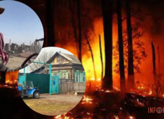 «Бабушка в кабриолете»: соцсети взорвались от видео, где губернатор Омской области рф ездит пострадавшими от пожаров селами