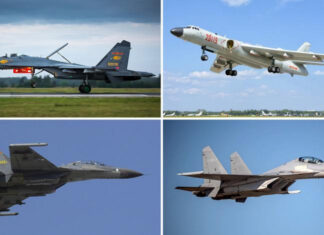 Десятки китайских истребителей J-11, Су-30 и ядерных бомбардировщиков H-6 имитировали нанесение ударов по Тайваню