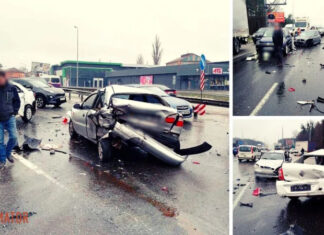 ДТП на Житомирской трассе под Киевом 3 апреля — столкнулись девять автомобилей и автобус, фото