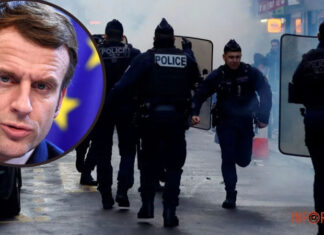 На президента Франции Макрона пытались напасть во время визита в Нидерланды: видео