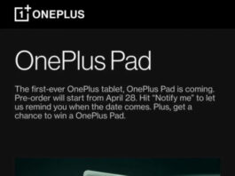 OnePlus Pad: официально объявлена дата начала глобальных продаж