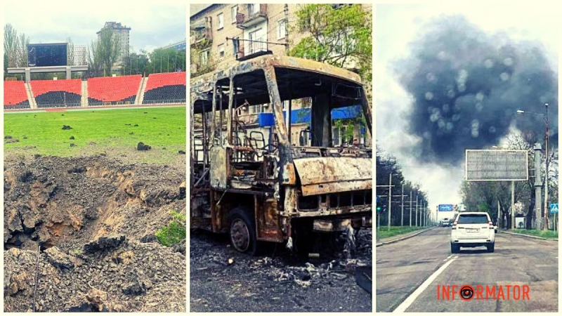 В центре Донецка вражеский снаряд сжег автобус, есть пострадавшие. Фото