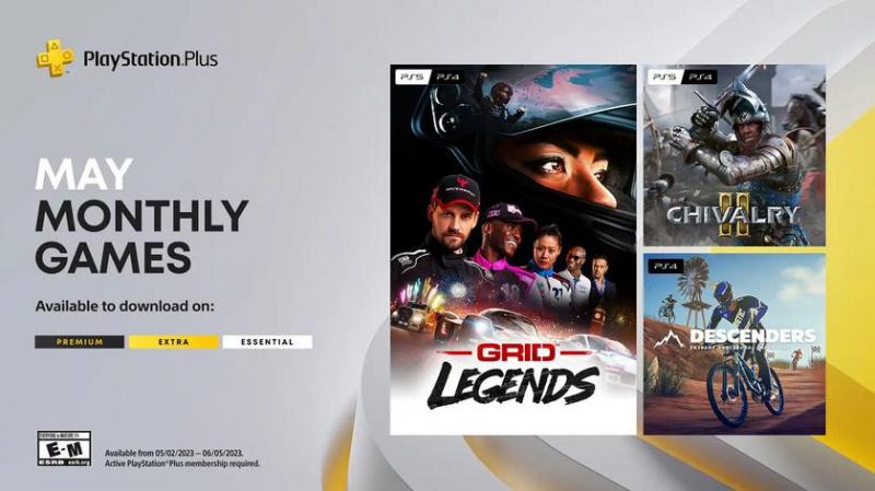 В мае подписчики PS Plus получат доступ к GRID Legends, Chivalry 2 и Descenders. Sony официально представила подборку игр