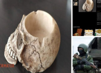 В магазине элитных вещей Москвы в продаже появились пепельницы из черепов украинских военных