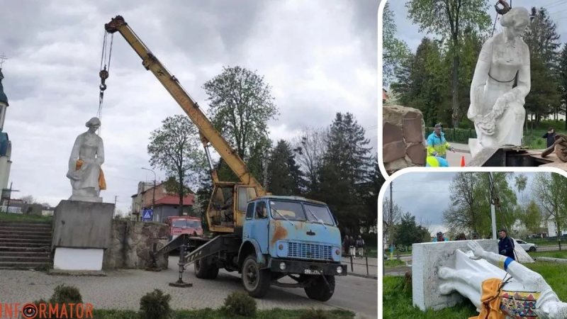 На Львовщине снесли памятник коммунистам на кладбище советских воинов