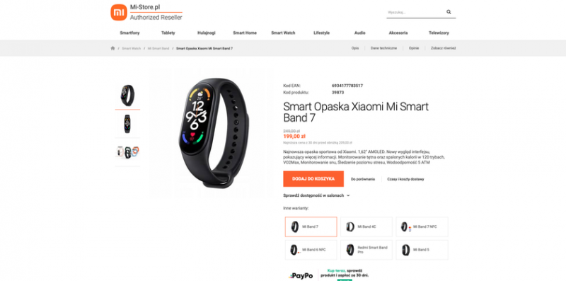 Xiaomi раскрыла цену Xiaomi Smart Band 7 NFC в Европе