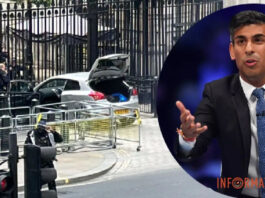 Автомобиль врезался в резиденцию премьера Британии: видео
