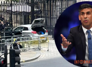 Автомобиль врезался в резиденцию премьера Британии: видео