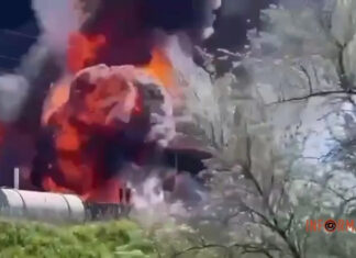 Хлопок! В российском Ставрополе произошел масштабный пожар после мощного взрыва на топливном заводе: видео