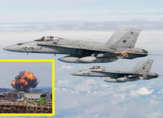 Истребитель F/A-18 Hornet ВВС Испании разбился на авиабазе в Сарагосе – пилот катапультировался за несколько секунд до взрыва