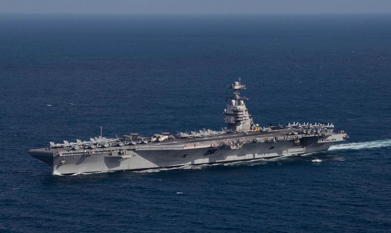 Китай потопил авианосную ударную группу USS Gerald R. Ford залпом из 24 гиперзвуковых ракет в имитации боя