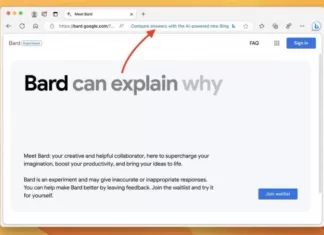 Microsoft Edge будет рекламировать вам BingAI при использовании чат-бота Bard от Google