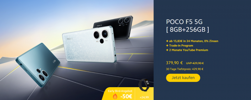 POCO F5 на Snapdragon 7+ Gen 2 продавался в Европе по официальной цене €430, но со скидками и подарками