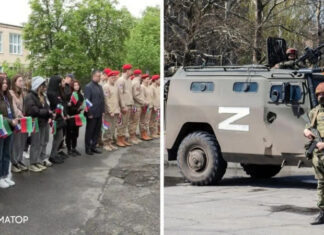 Рядом с детьми — техника, средства РЭБ и ПВО. Оккупанты превратили школы Мелитополя в военные базы