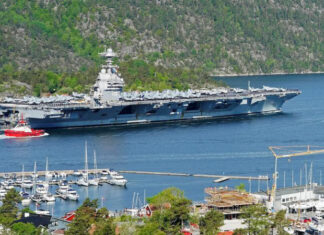 USS Gerald R. Ford совершил исторический визит в Осло – американский авианосец прибыл в Норвегию впервые с 1958 года