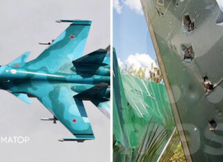 В россии в Брянской области разбился истребитель Су-34 и вертолет: детали и видео