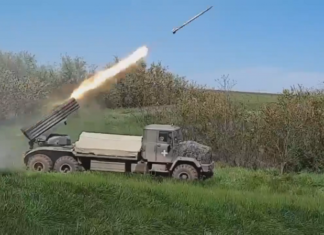 Вооружённые Силы Украины опубликовали редкое видео боевой работы реактивной системы залпового огня «Бастион-2»