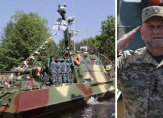 Залужный посетил праздничную церемонию речной флотилии: ей передали бронированный артиллерийский катер «Буча»