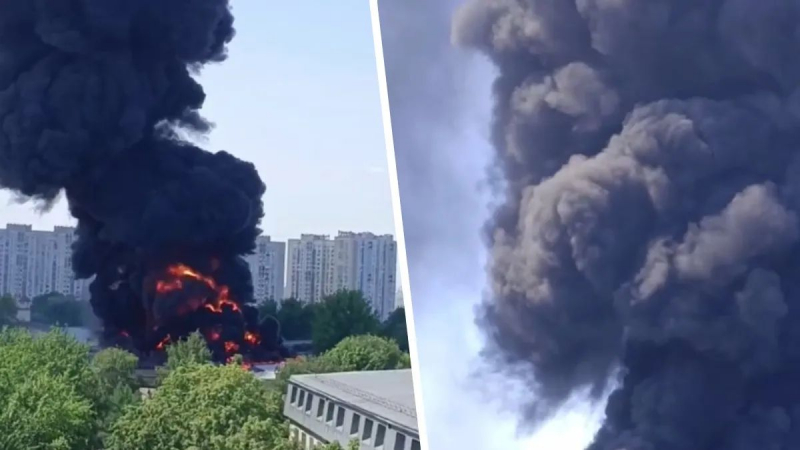 Что горит в Москве 19 июня в Москве пожар на ремонтно-механическом заводе: видео
