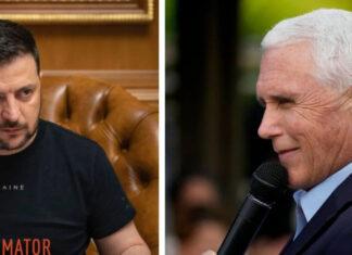 Кандидат в президенты США от республиканцев Майк Пенс приехал в Украину и встретился с Зеленским