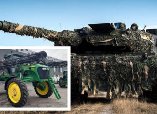 Минобороны россии выдало самоходный опрыскиватель John Deere 4830 за уничтоженный немецкий танк Leopard 2
