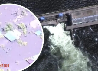 Подрыв Каховской ГЭС: дома на островах уходят под воду