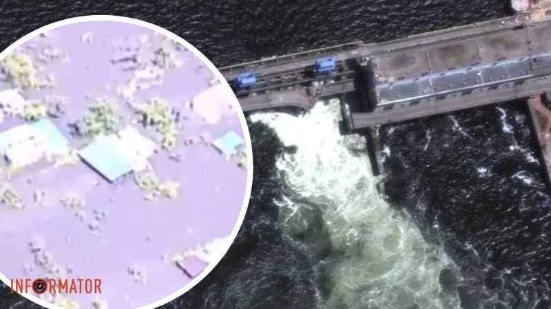 Подрыв Каховской ГЭС: дома на островах уходят под воду