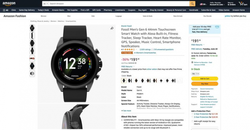 Сегодняшняя сделка: Fossil Gen 6 с Wear OS 3 и чипом Snapdragon Wear 4100+ продается на Amazon за 108 долларов