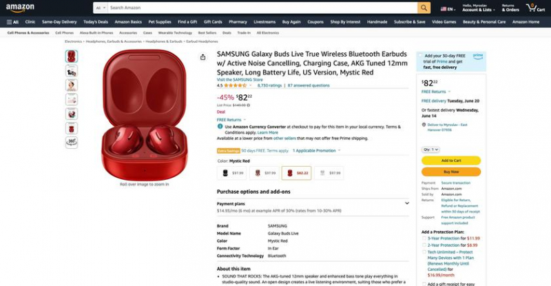 Сегодняшняя сделка! Samsung Galaxy Buds живут на Amazon за 67 долларов