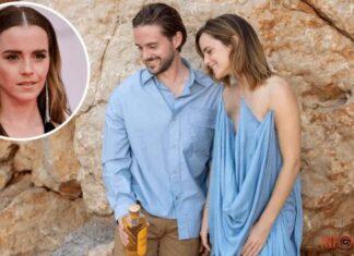 Причудливое зрелище! Эммы Уотсон черти в чем и с бутылкой джина – фото