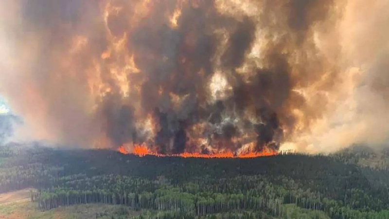 Лесной пожар в Канаде - в стране не хватает пожарных для тушения пожаров