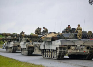 Вооружённые Силы Украины показали эвакуацию повреждённого танка Leopard 2A6 с помощью ремонтной машины Bergepanzer 3