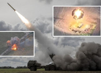 Вооружённые Силы Украины уничтожили ракетную систему БМ-21 «Град» и колонну российской военной техники с помощью высокоточных снарядов GMLRS M30A1