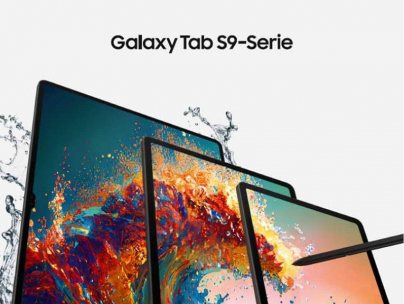 Все три планшета Samsung Galaxy Tab S9 были показаны на официальном рендере: Galaxy Tab S9 Ultra сохранит вырез в виде выреза