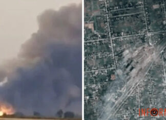 ВСУ уничтожили большой вражеский склад боеприпасов возле Геническа: спутниковые фото