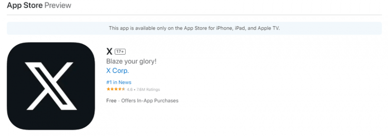 Apple переименовала Twitter X в нарушение собственных правил App Store
