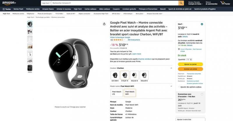 Не только смартфоны Pixel 7 и Pixel 7 Pro: Google Pixel Watch доступны на Amazon со скидкой до 100 евро