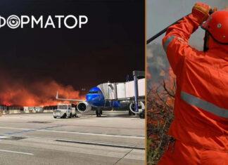 Пожар, который спровоцировала аномальная жара, остановил работу аэропорта в столице Сицилии. Ситуация критическая