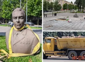 В родном городе Брежнева демонтировали его бюст