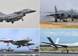 14 истребителей Су-30, J-10 и JH-7, ядерные бомбардировщики H-6J, дроны – TB-001, BZK-005 и CH-4 – китайские военные самолёты вновь окружили Тайвань
