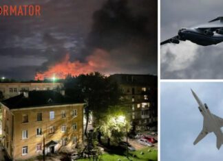 Атака дронов на аэродром в Пскове: повреждены по меньшей мере четыре Ил-76 и один Ту-22 — видео