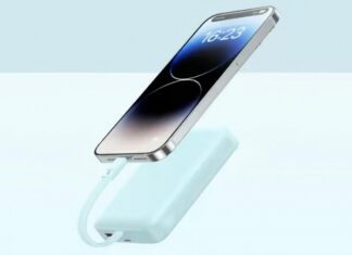 Baseus представила аккумулятор со встроенным кабелем, объёмом 10 000 мАч и беспроводной зарядкой