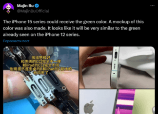 Фото корпуса зеленого Apple iPhone 15 раскрывает детали дизайна